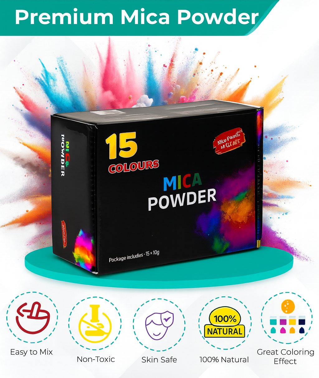 Generise Mica Powders- Painting Colours- 15 Pack