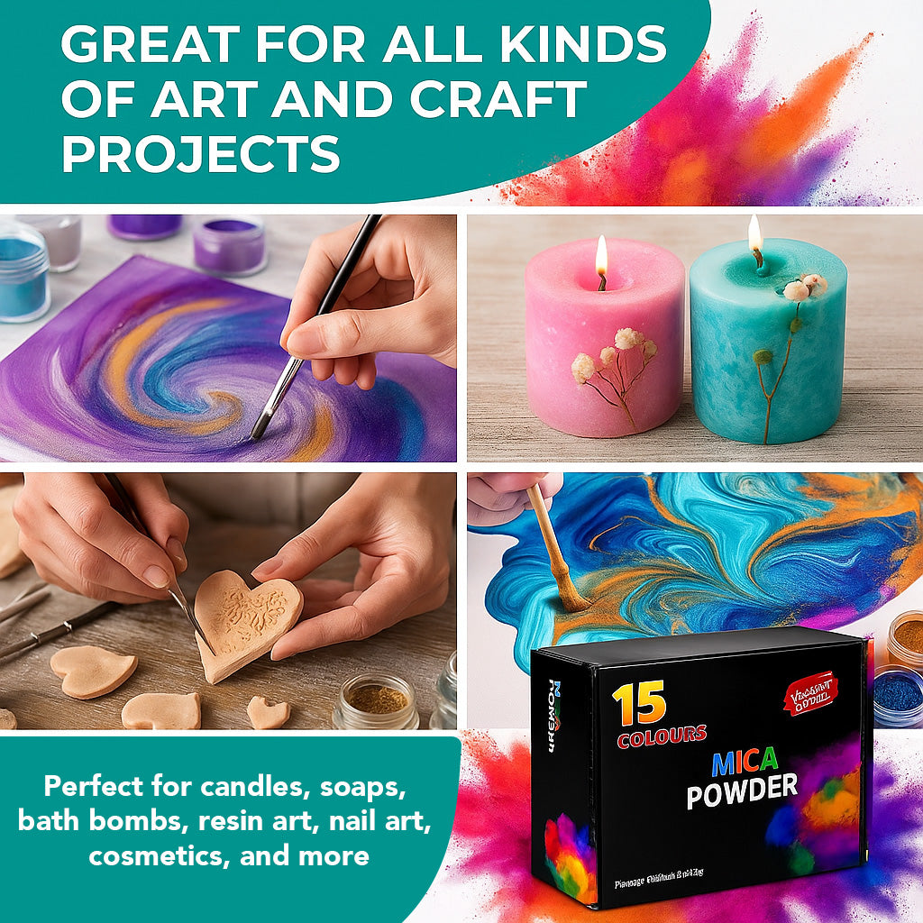 Generise Mica Powders- Painting Colours- 15 Pack