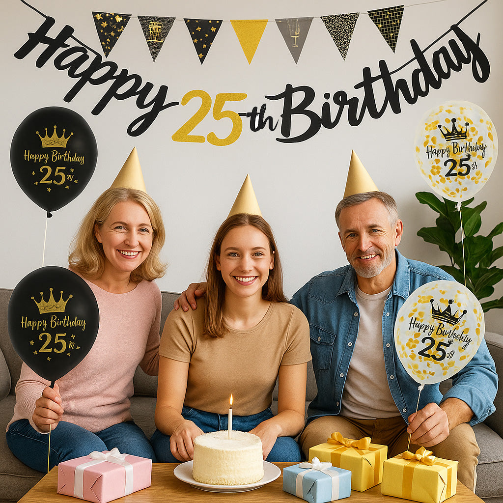 Generise 25th Birthday Decoration Set