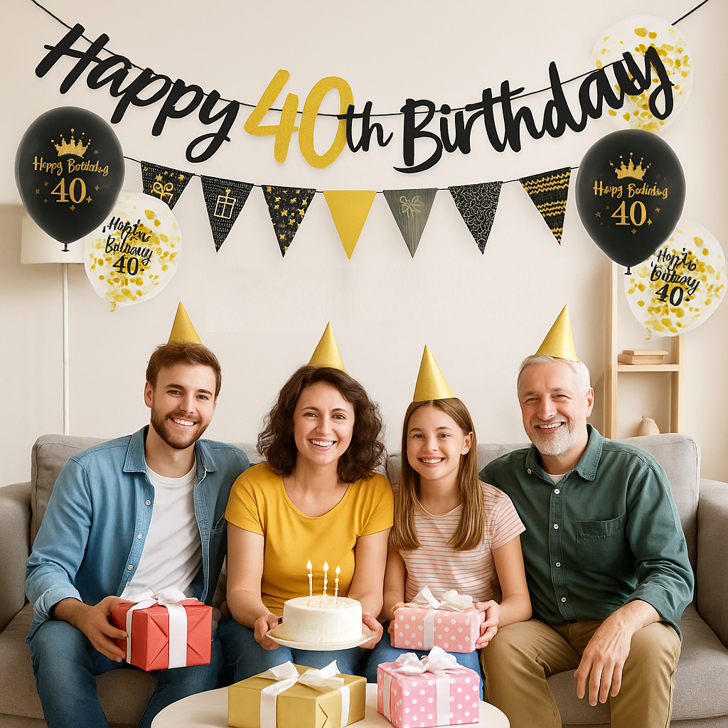 Generise 40th Birthday Decoration Set