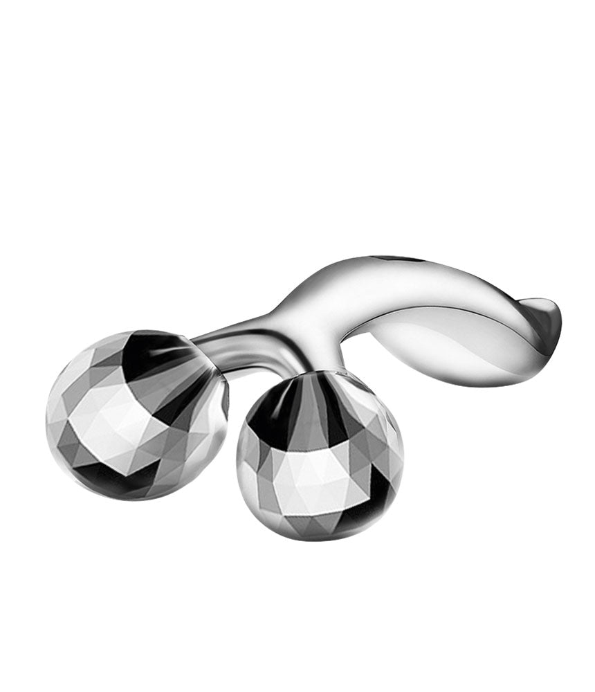Glamza 3D Body & Facial Massage Roller - Silver