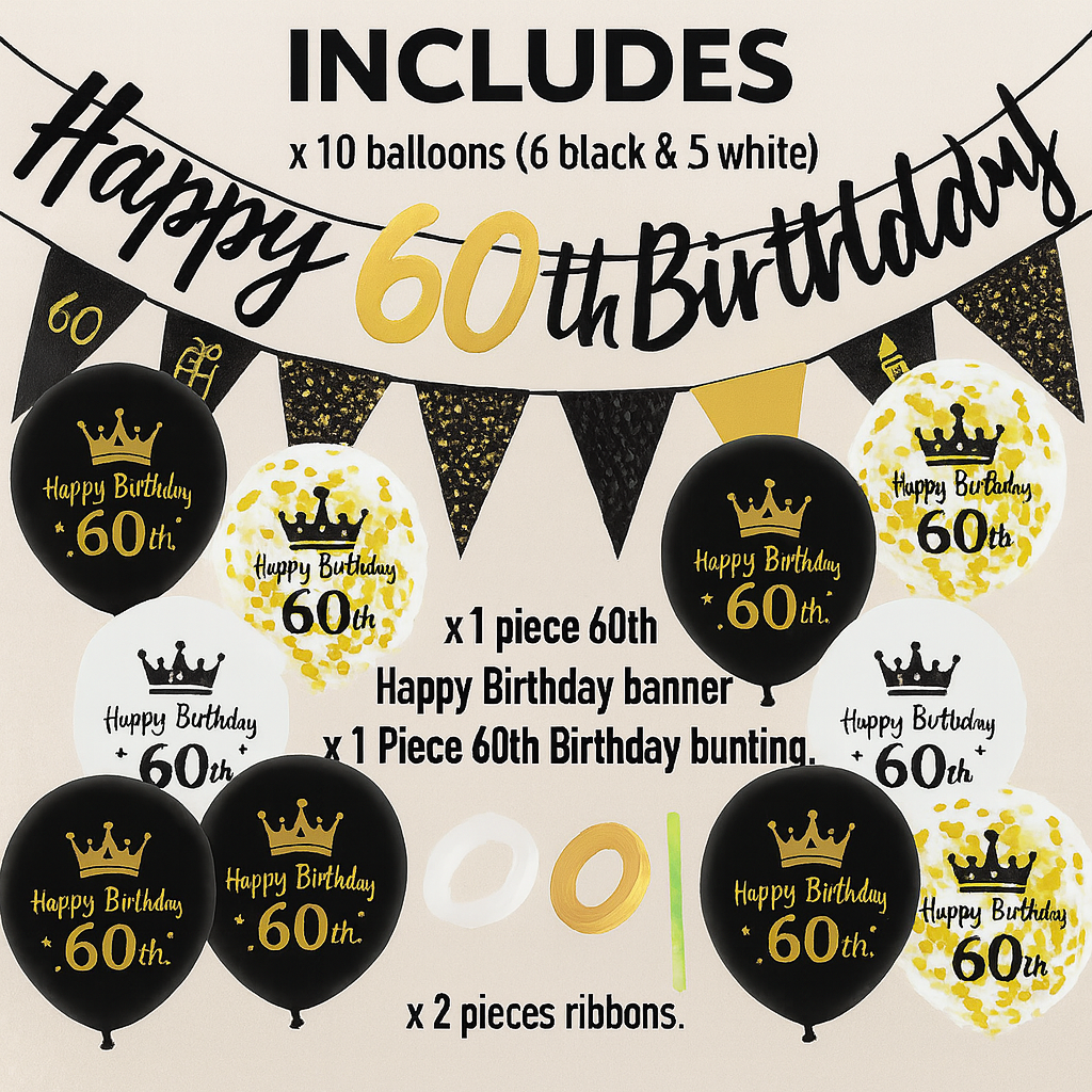 Generise 60th Birthday Decoration Set