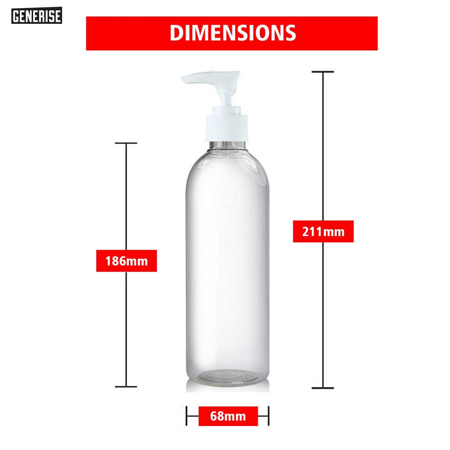 500ml Empty Refillable Bottle with Pump Action 