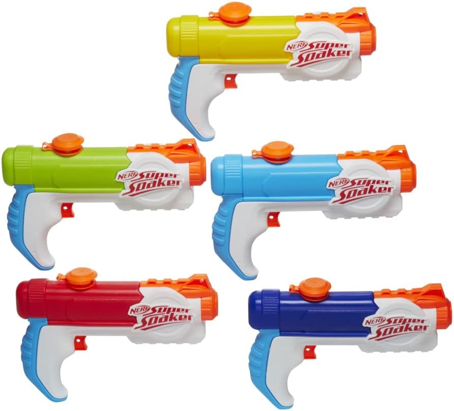 Super Soaker Nerf Multipack Includes 5 Piranha Water Blasters, Fun for Kids and Adults