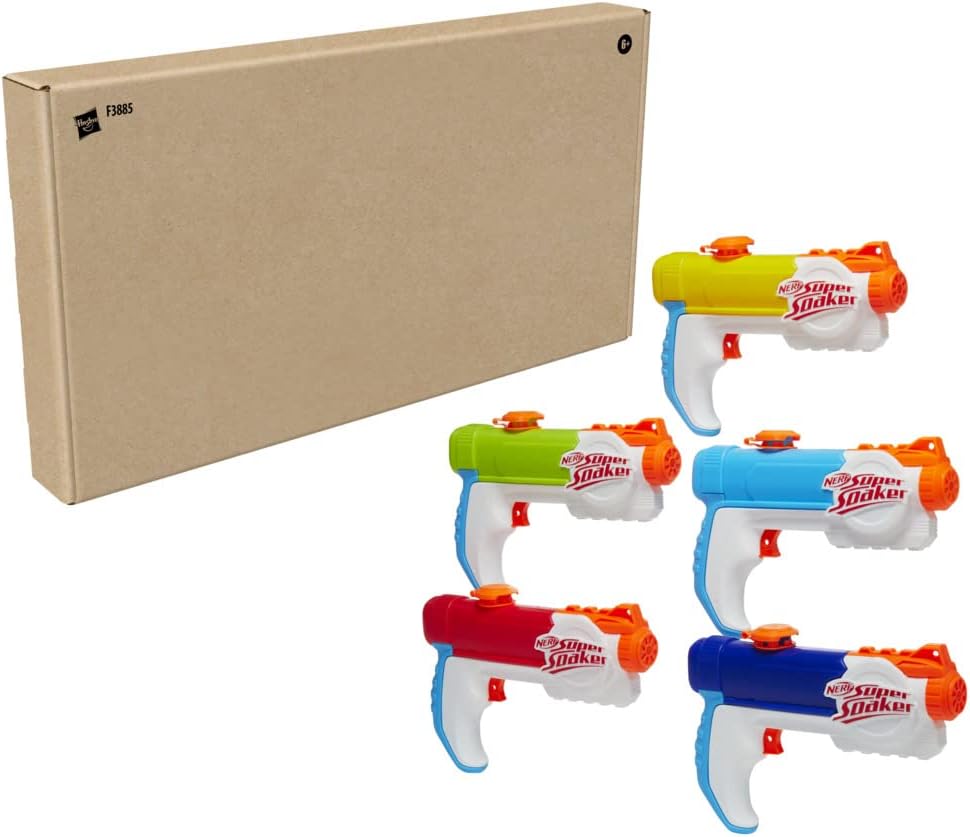 Super Soaker Nerf Multipack Includes 5 Piranha Water Blasters, Fun for Kids and Adults