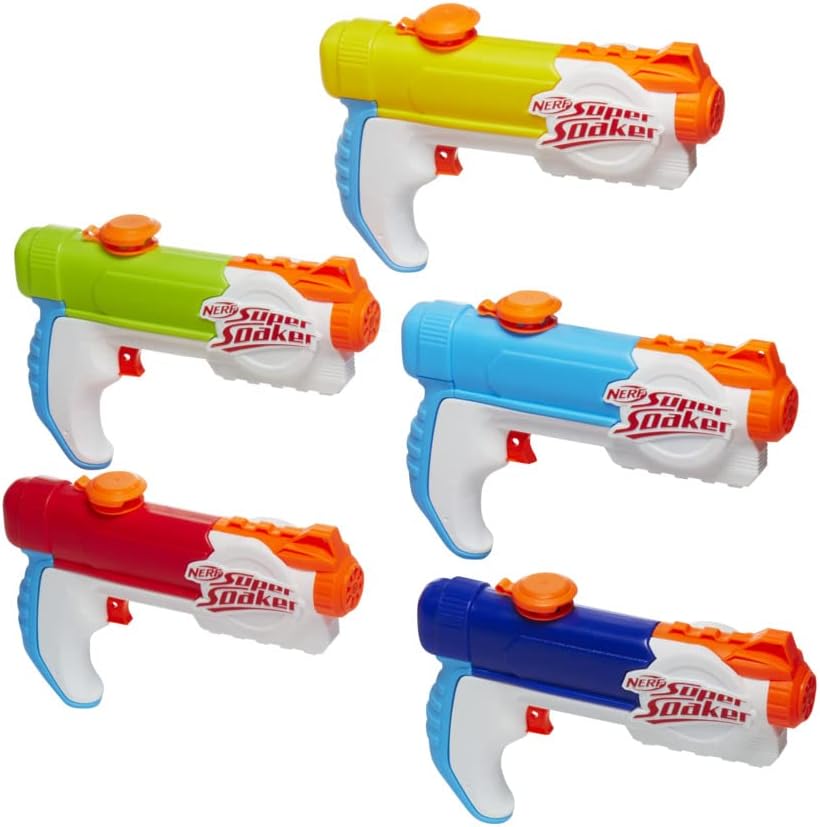 Super Soaker Nerf Multipack Includes 5 Piranha Water Blasters, Fun for Kids and Adults