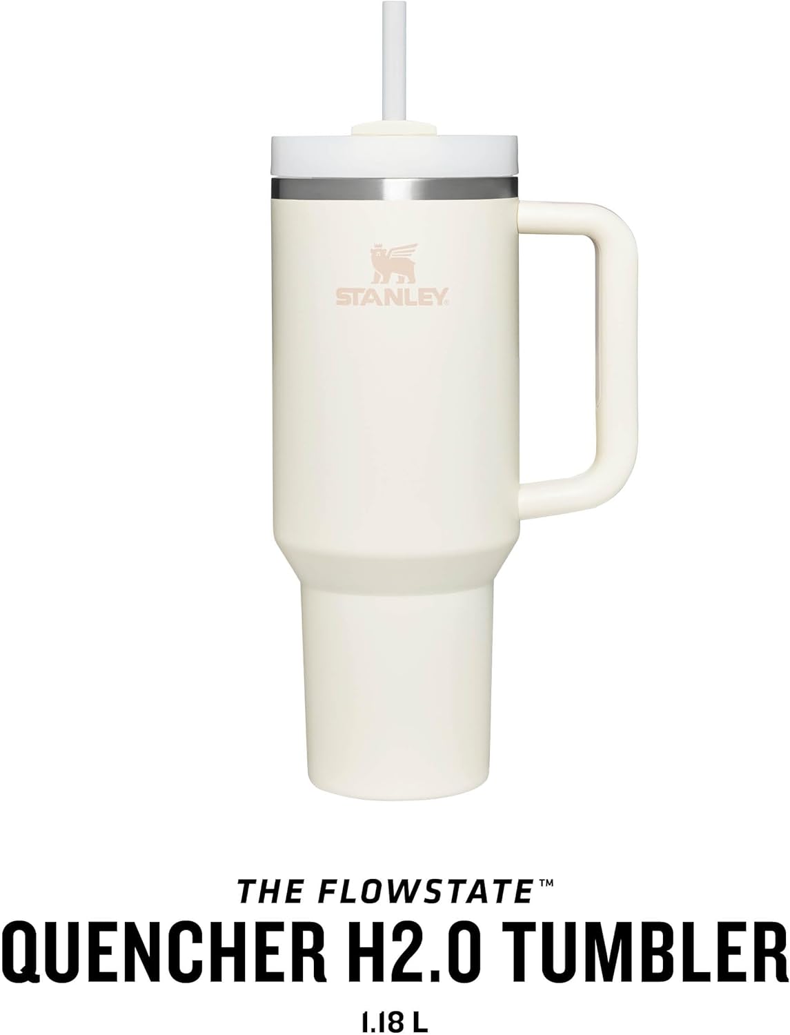 Stanley Quencher® H2.0 FlowState™ Tumbler 1.2L – Recycled Stainless Steel- Cream Tonal