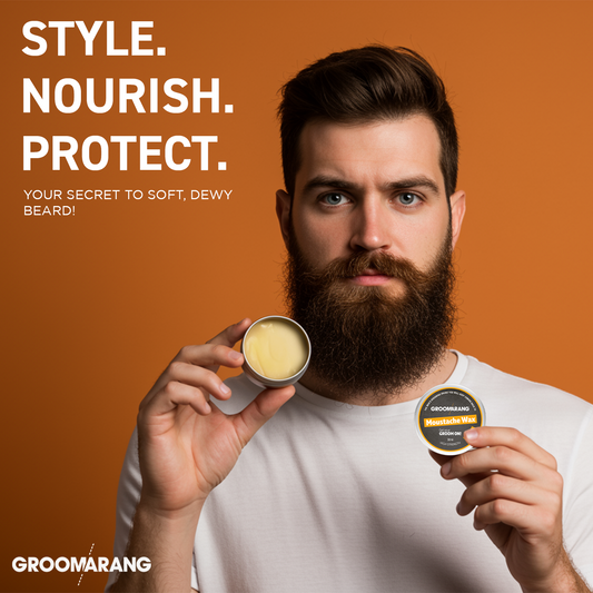 Groomarang Softening Beard Balm 60ml - Enriched with Sweet Almond Oil, Jojoba, Limonene & Linalool