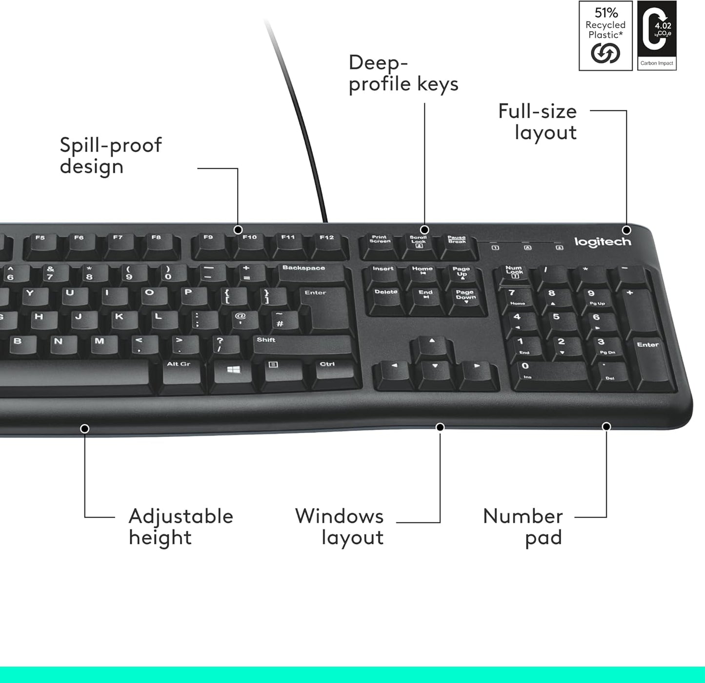 Logitech K120 Wired Keyboard