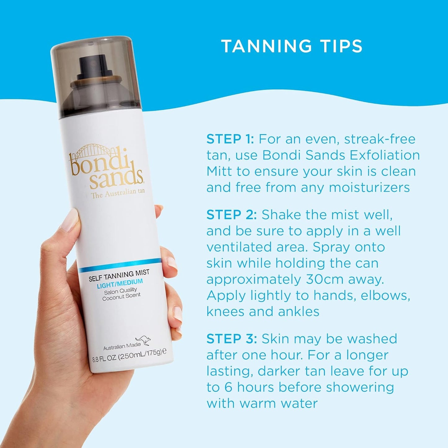 BONDI SANDS 250ML SELF TANNING MIST LIGHT/MEDIUM