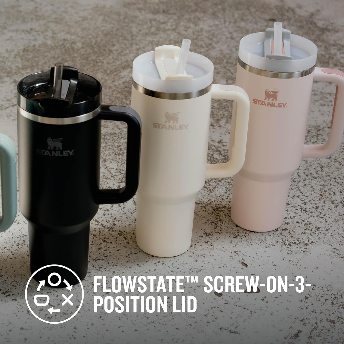 Stanley Quencher® H2.0 FlowState™ Tumbler 1.2L – Recycled Stainless Steel- Cream Tonal