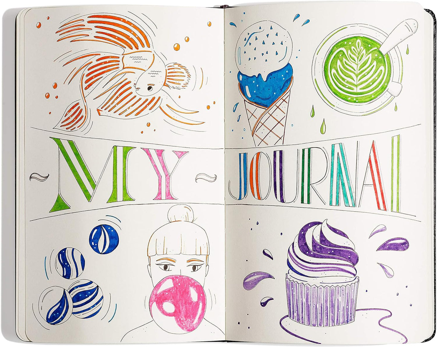 BIC Intensity Fineliner Medium Point Pen – Set of 8 Felt Pens, – Assorted Fashion Colours, No Bleed for Writing, Adult Colouring 978138