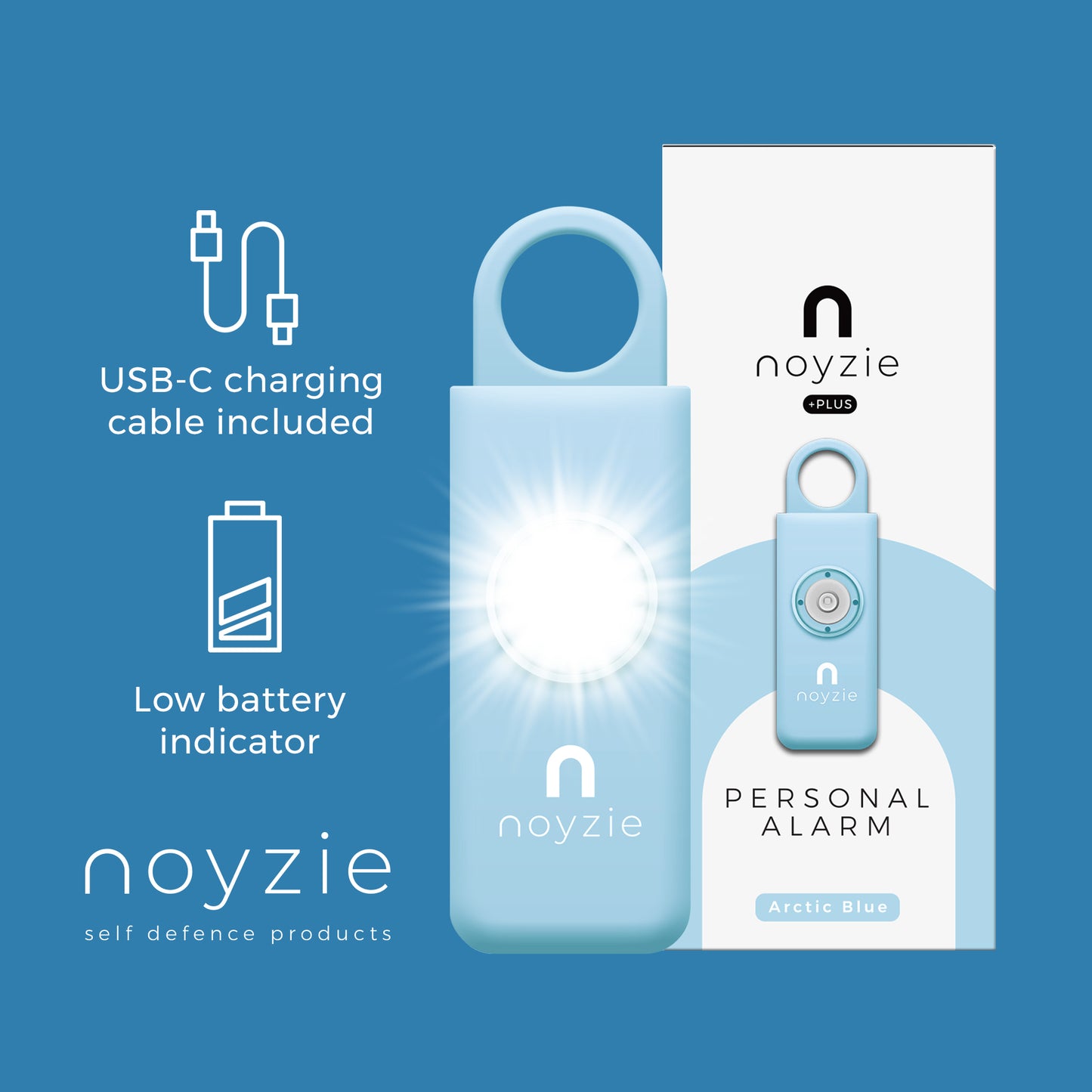 Noyzie PLUS Rechargeable 130db Personal Safety Alarm