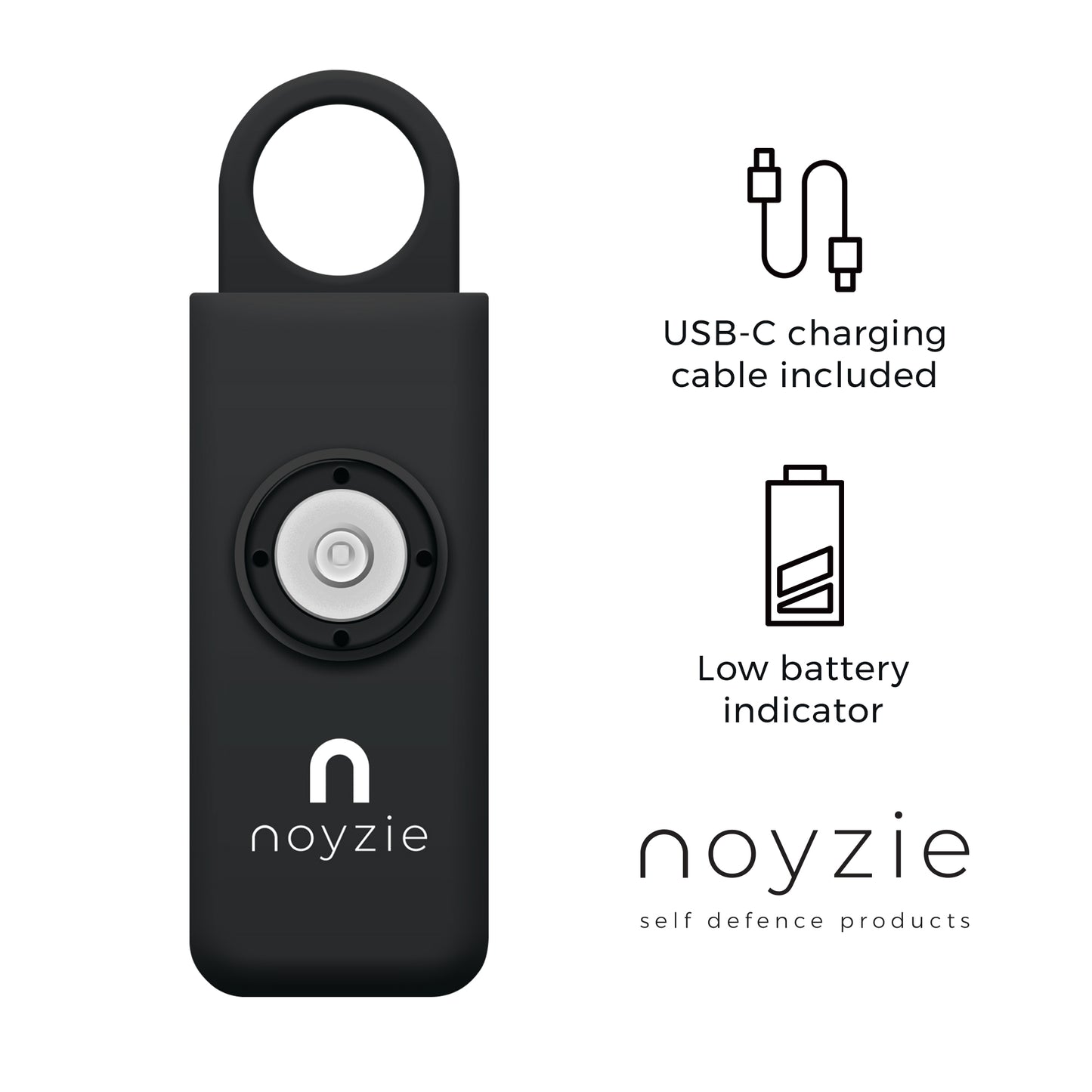 Noyzie LOCATE Rechargeable 130db GPS Personal Safety Alarm