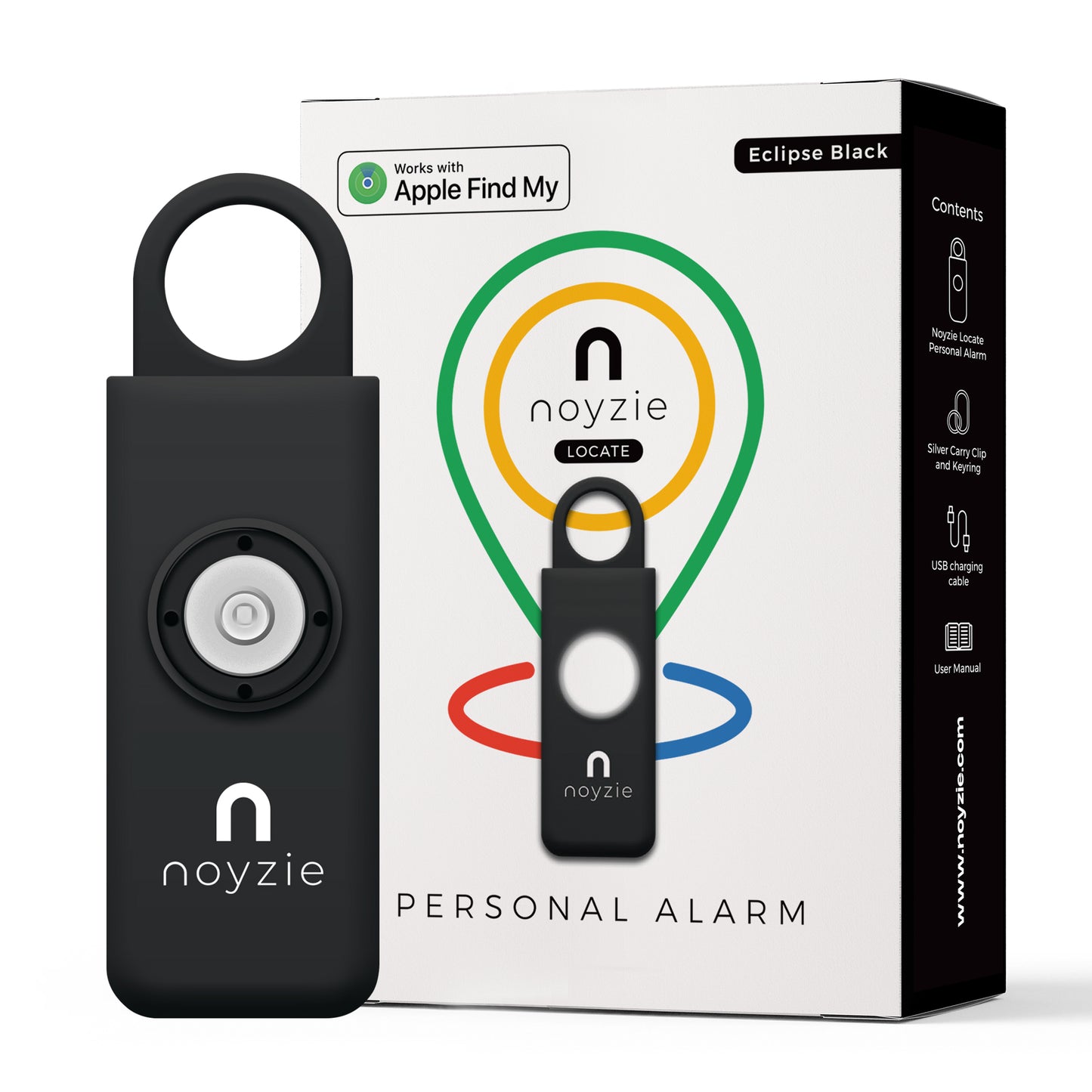 Noyzie LOCATE Rechargeable 130db GPS Personal Safety Alarm