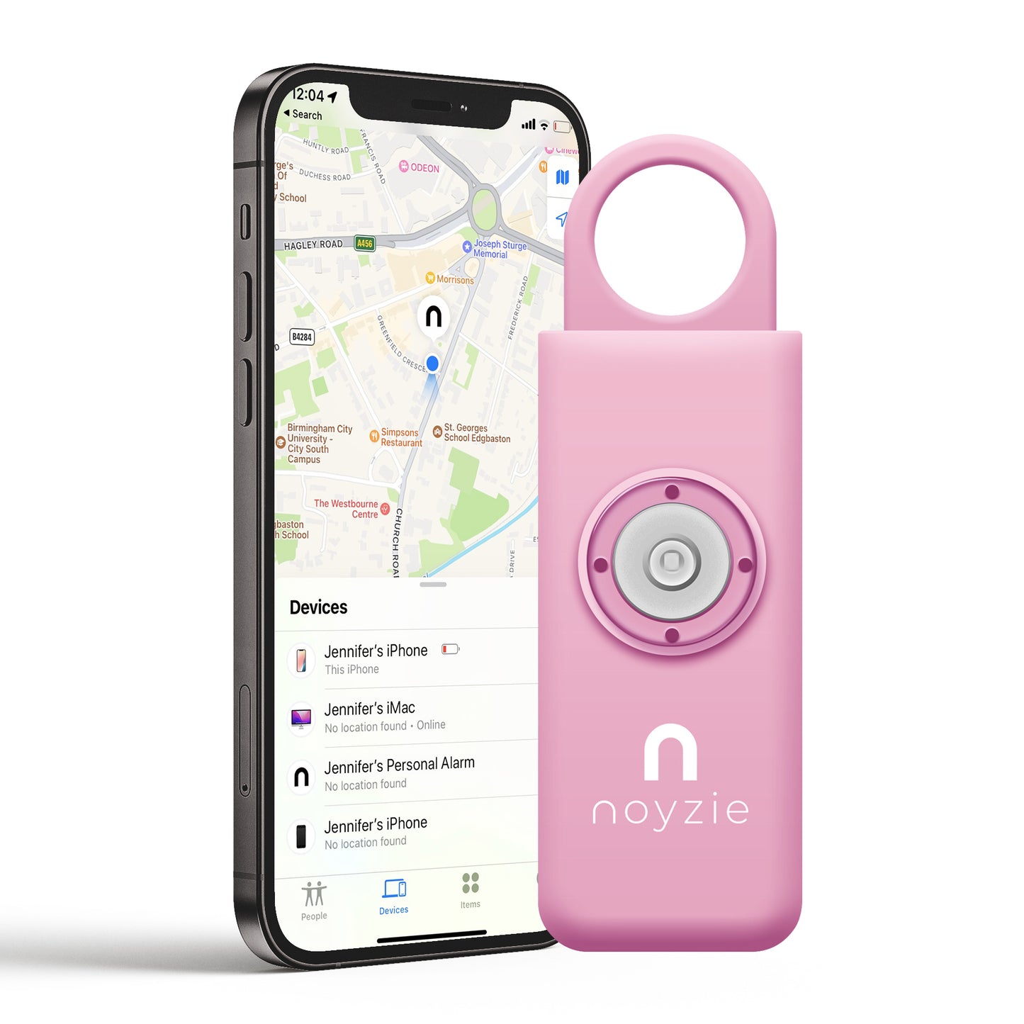 Noyzie LOCATE Rechargeable 130db GPS Personal Safety Alarm