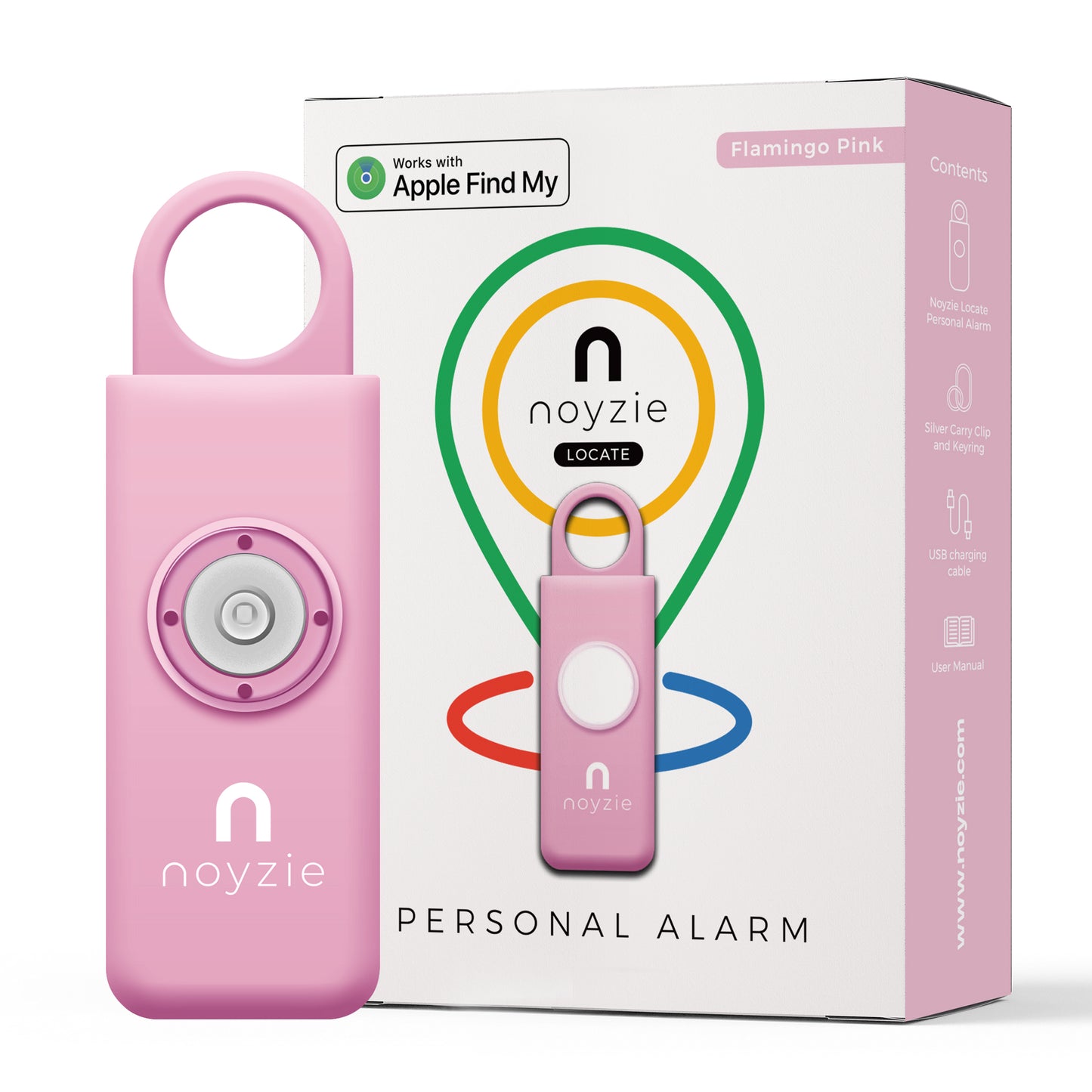 Noyzie LOCATE Rechargeable 130db GPS Personal Safety Alarm