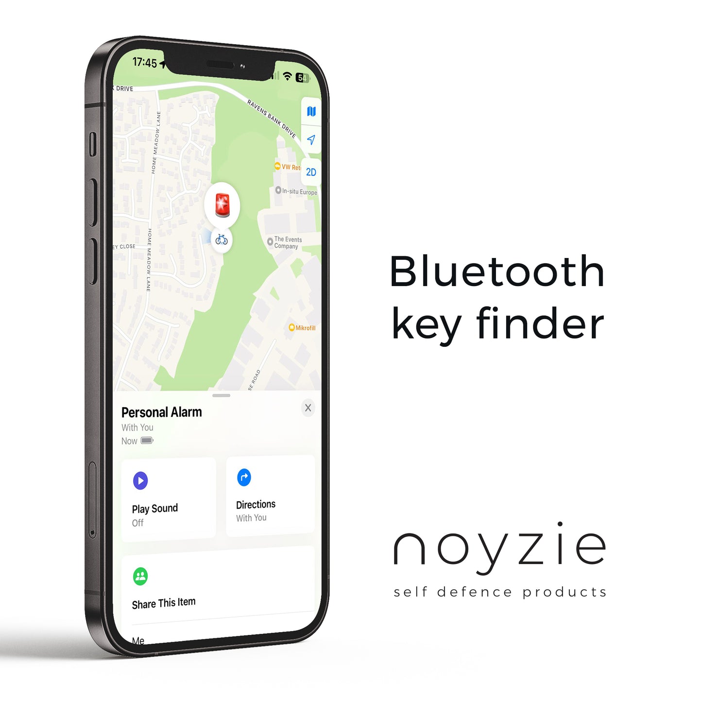Noyzie LOCATE Rechargeable 130db GPS Personal Safety Alarm