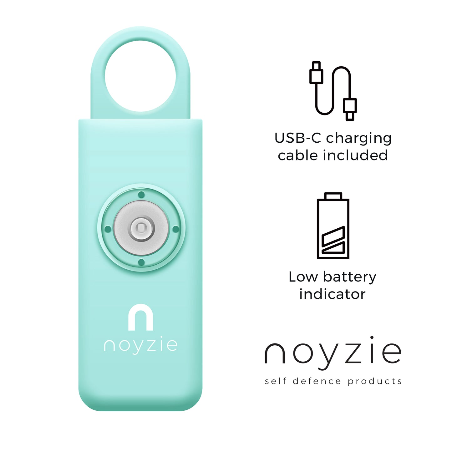 Noyzie LOCATE Rechargeable 130db GPS Personal Safety Alarm