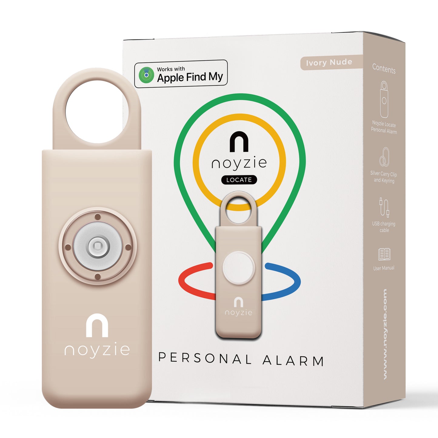 Noyzie LOCATE Rechargeable 130db GPS Personal Safety Alarm