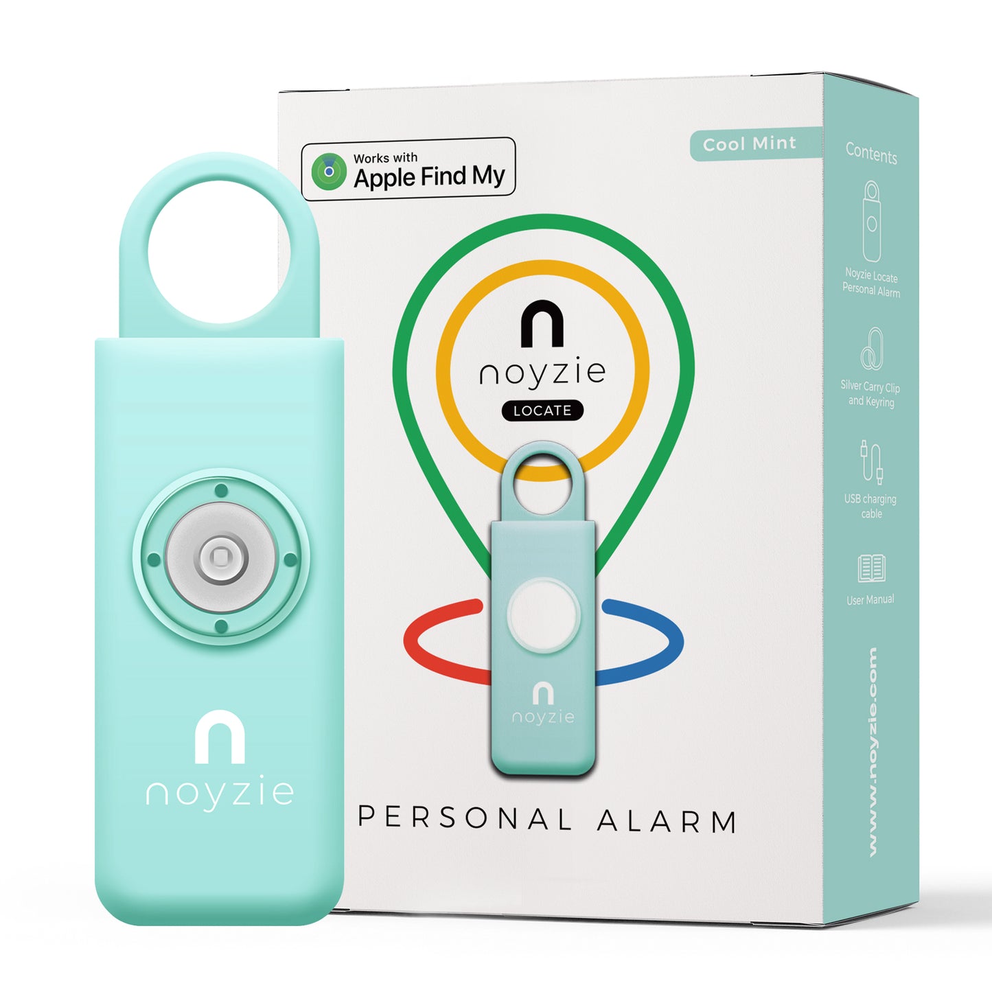 Noyzie LOCATE Rechargeable 130db GPS Personal Safety Alarm