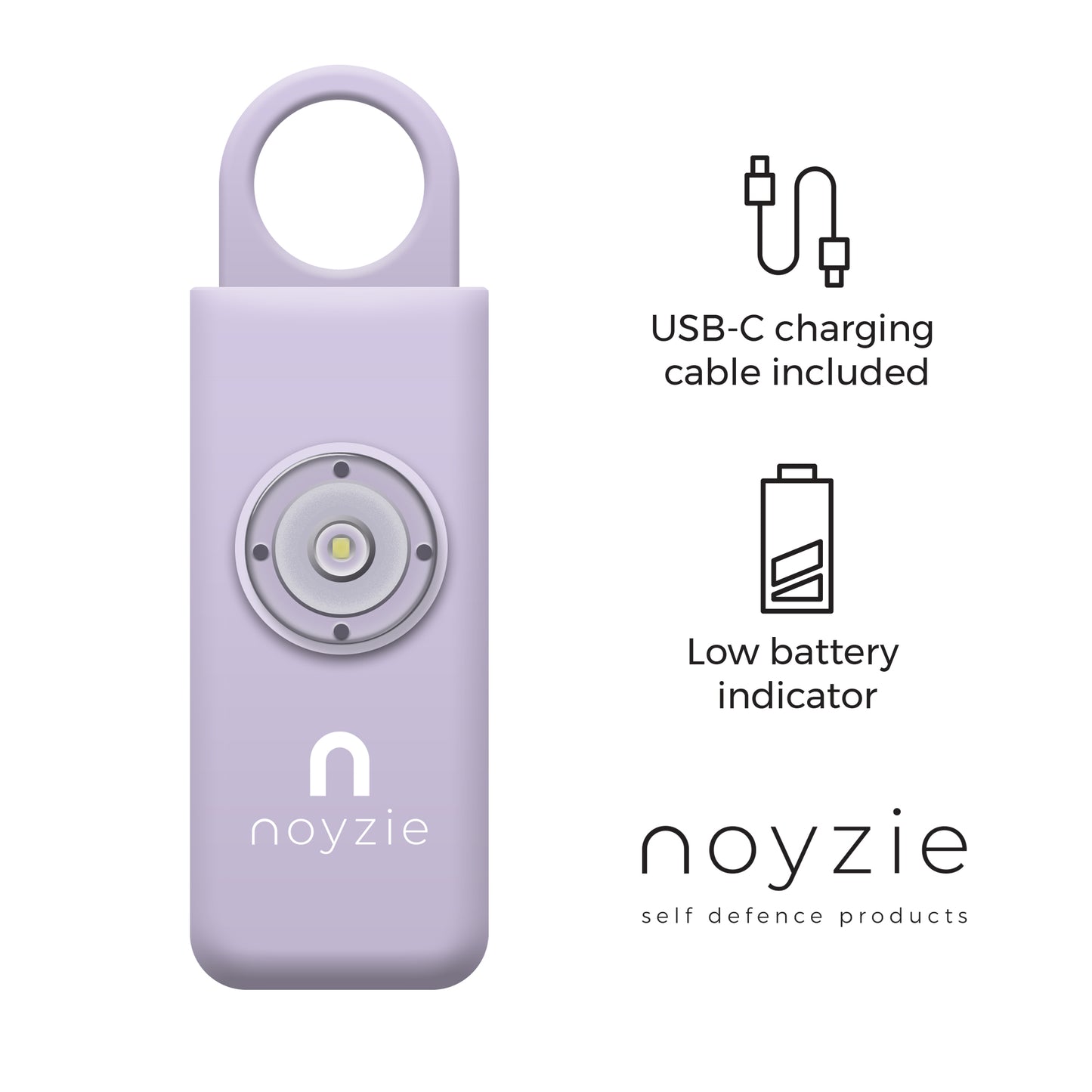 Noyzie PLUS Rechargeable 130db Personal Safety Alarm
