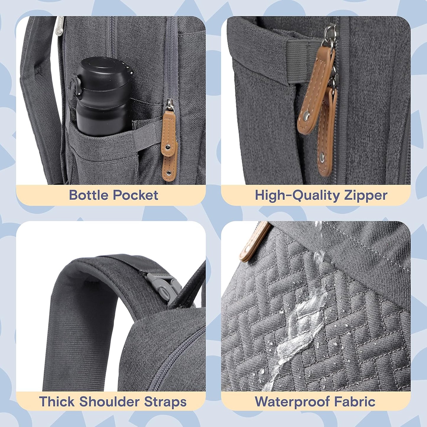 Ruvalino Baby Changing Backpack - Dark Grey