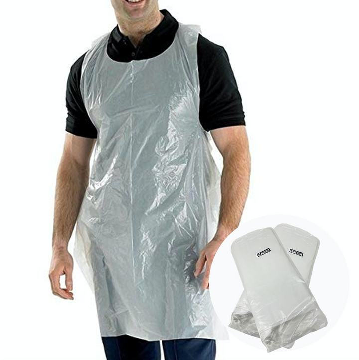 Generise Disposable Aprons White (100 in a pack)