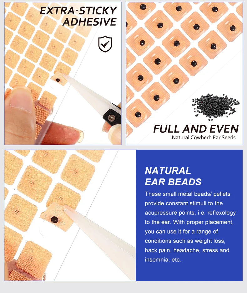Acusoothe Ear Seeds For Acupressure and Acupuncture Massage Therapy - 20 Pack!