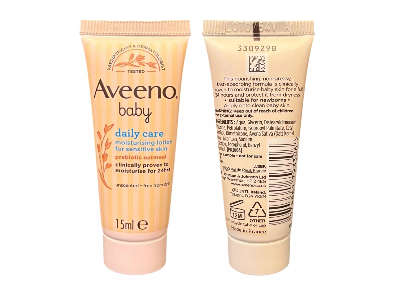 Aveeno Baby Daily Care Moisturising Lotion 15ml – Travel-Size Gentle Care for Delicate Skin