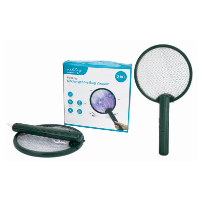 Ashley Housewares 2-in-1 Folding & Rechargeable Fly Zapper & Bug Zapper