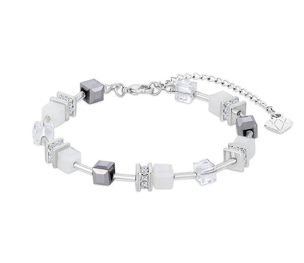 Diamond Style London - Cube Bracelet in White (Item code: Cubebrawhite)