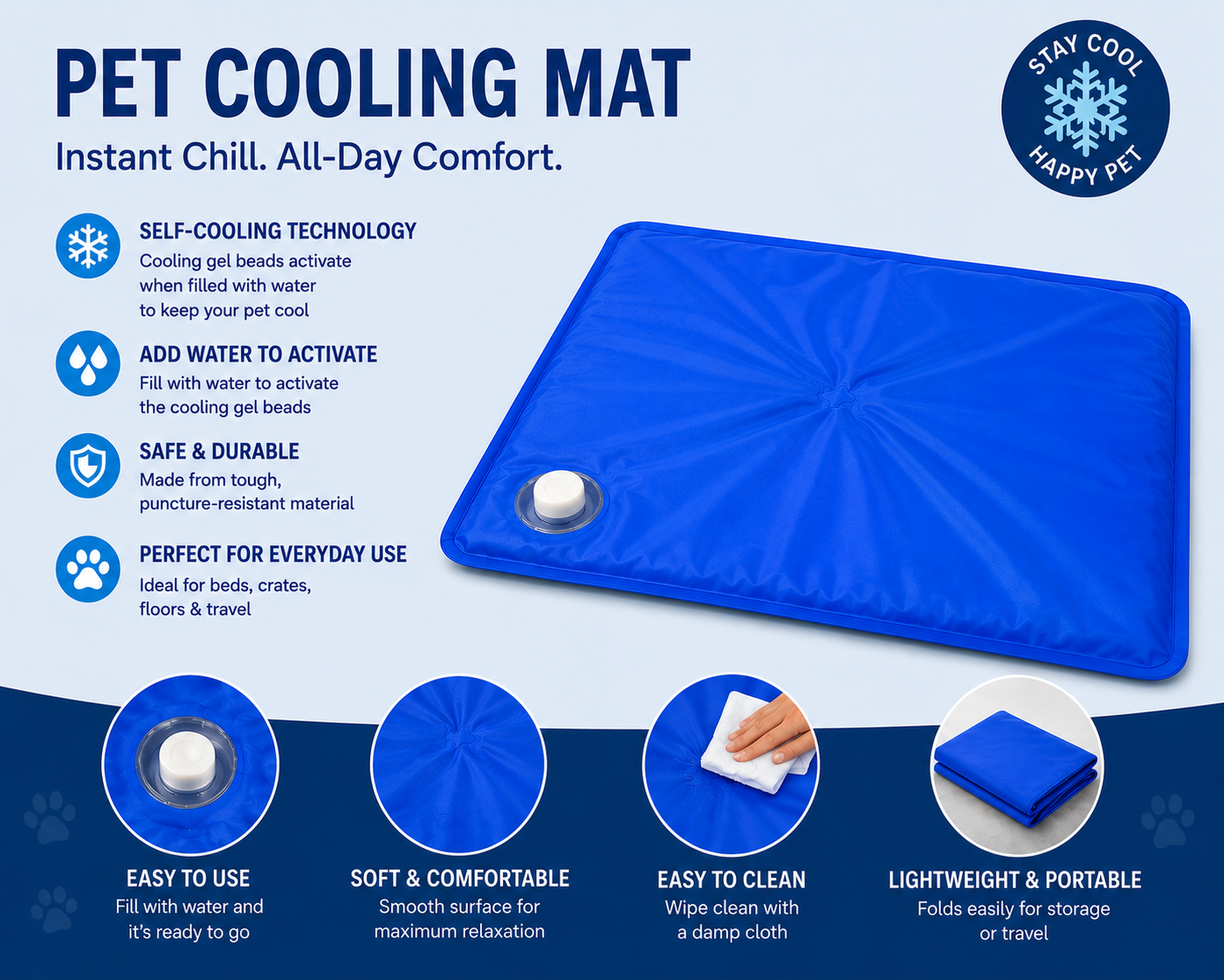 Generise Pet Cooling Gel Mat - 'Just Add Water'