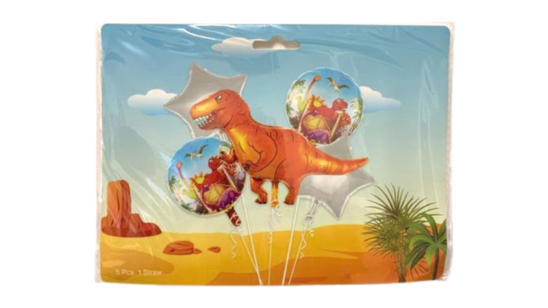 5 Piece Happy Birthday Cartoon Character Balloons – Large, Vibrant & Fun