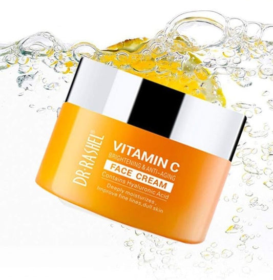 Dr Rashel Vitamin C Brightening & Anti Aging Face Cream with Hyaluronic Acid - 50g Tub