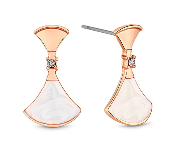Diamond Style London - Fan earrings in rose gold plating (Item code: Fanearrrose)