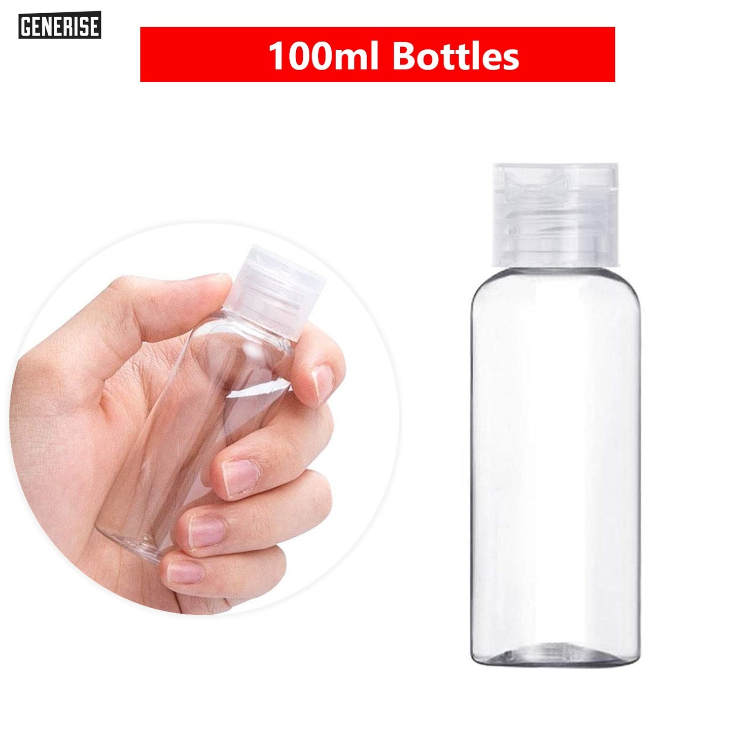 100ml Empty Refillable Bottle with Flip Lid