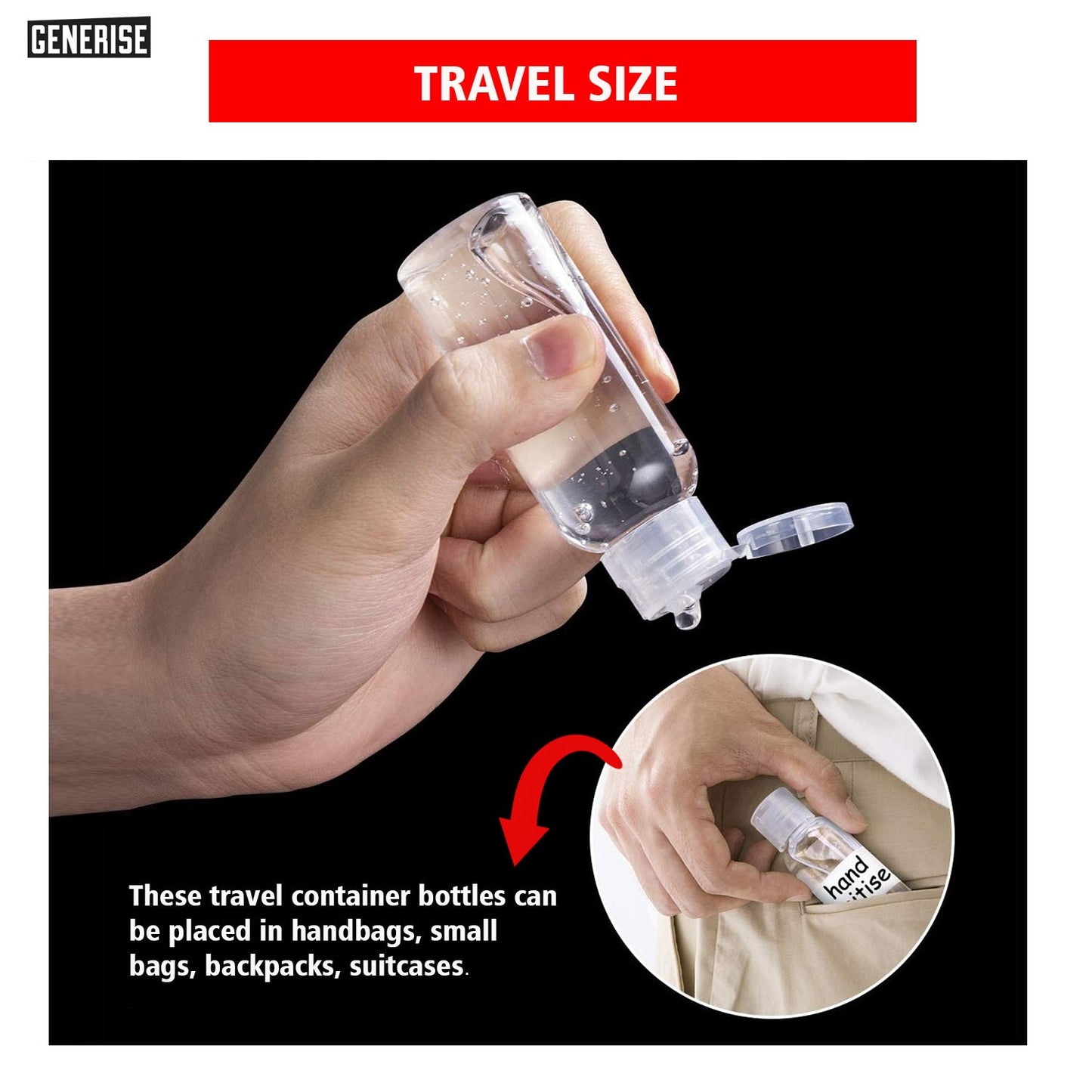 100ml Empty Refillable Bottle with Flip Lid