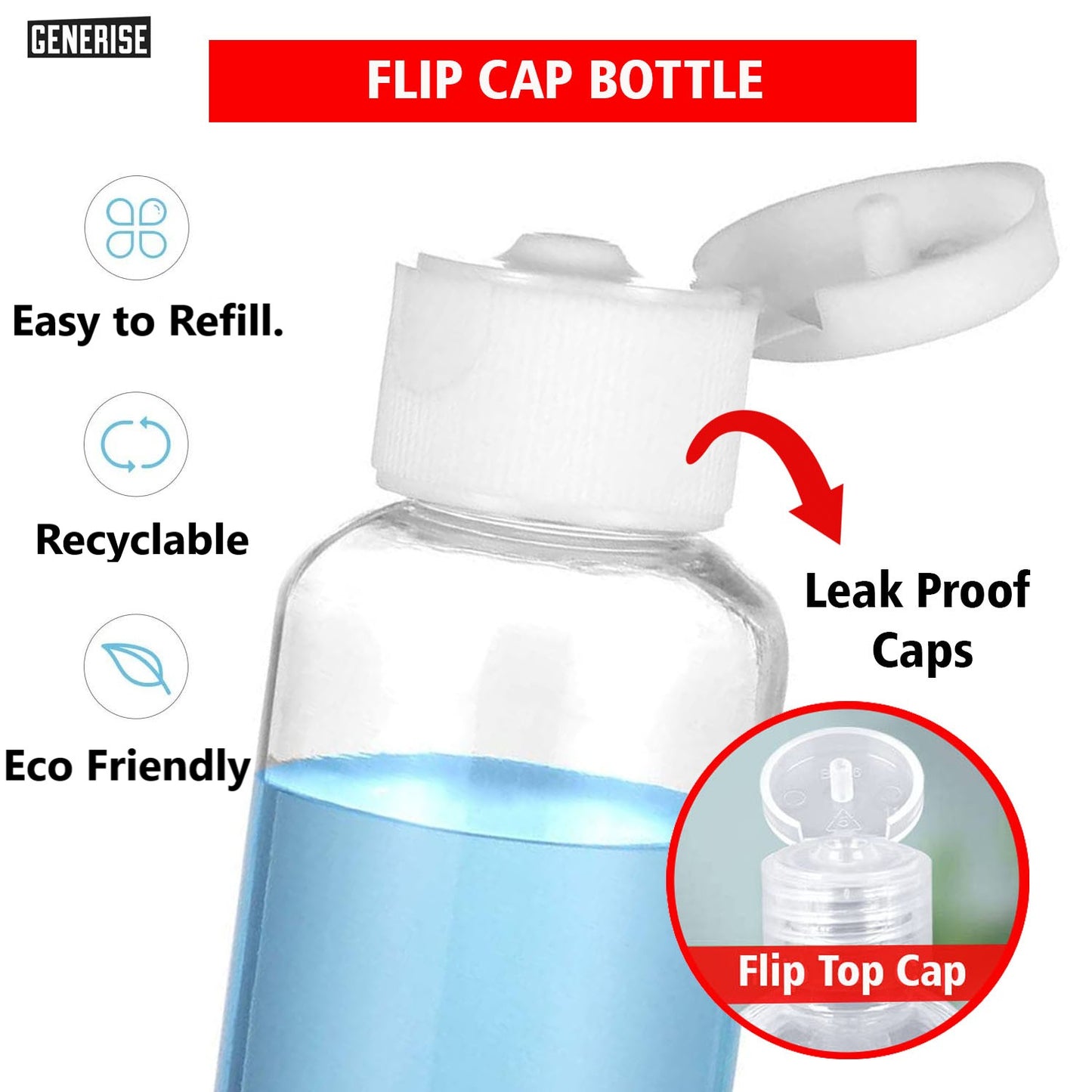 100ml Empty Refillable Bottle with Flip Lid
