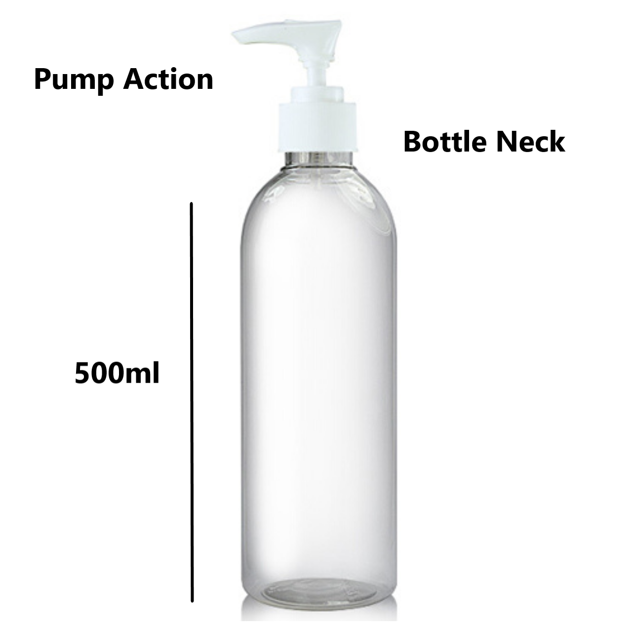 500ml Empty Refillable Bottle with Pump Action 