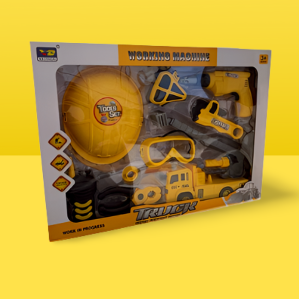 Children's Hard Hat and Construction Tools Set - Toys