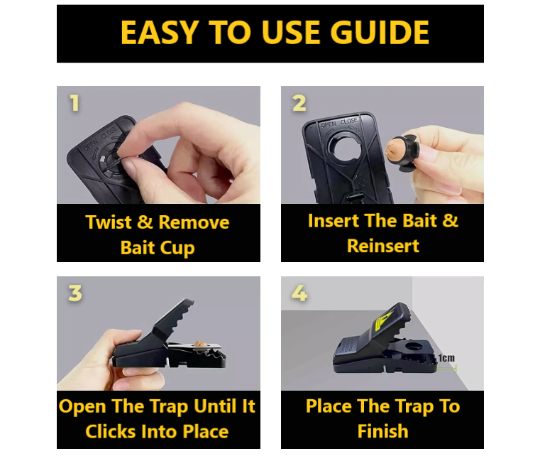 Generise Mouse Trap 4 Pack - Say Goodbye to Your Rodent Problem!