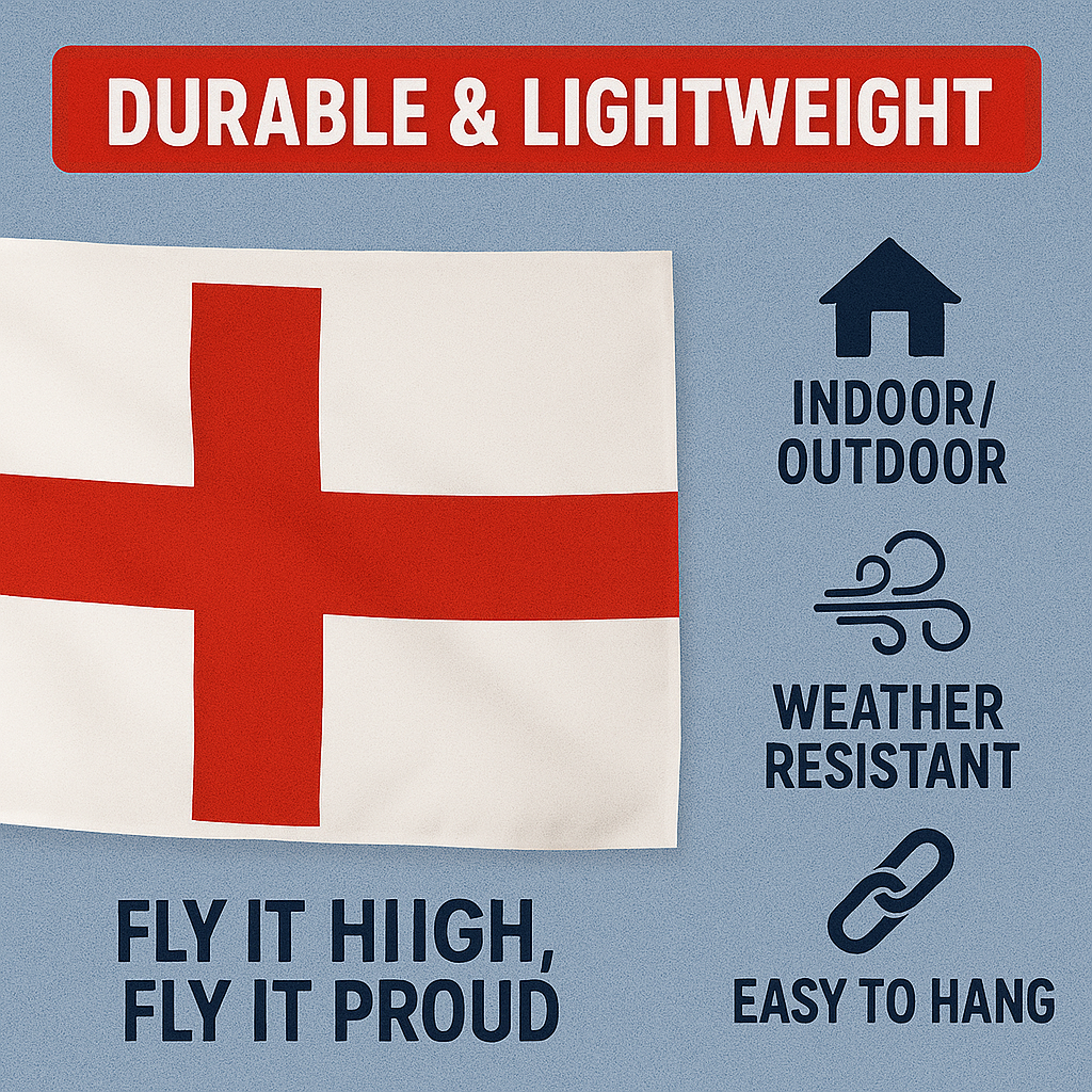 Generise World Cup England Flag – Large 76cm x 50cm with Flag Pole Loop