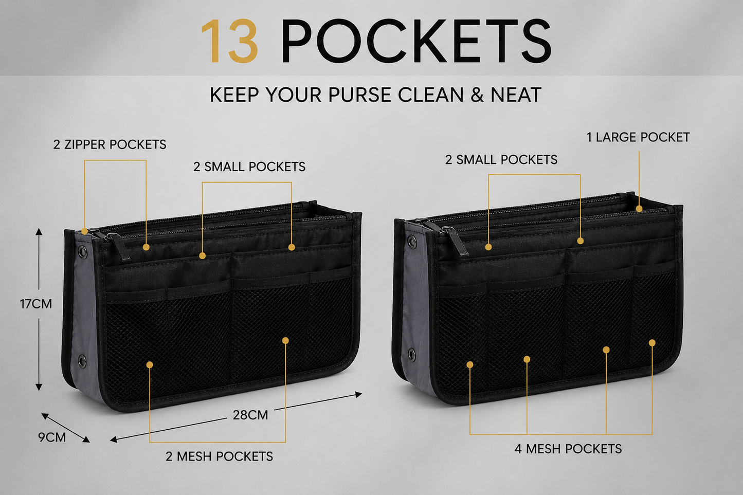 Glamza Multi-Pocket Travel Bag – Ultimate Organiser for Makeup, Toiletries & Accessories