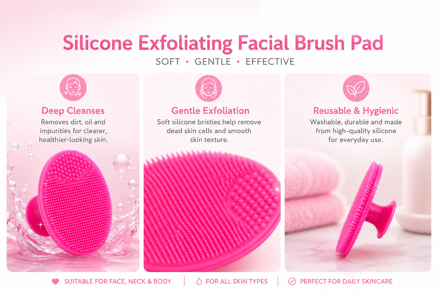 Silicone Exfoliating Facial Brush Pads
