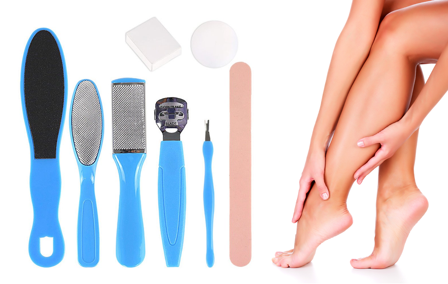 Glamza 10pc Foot Care Pedicure Kit