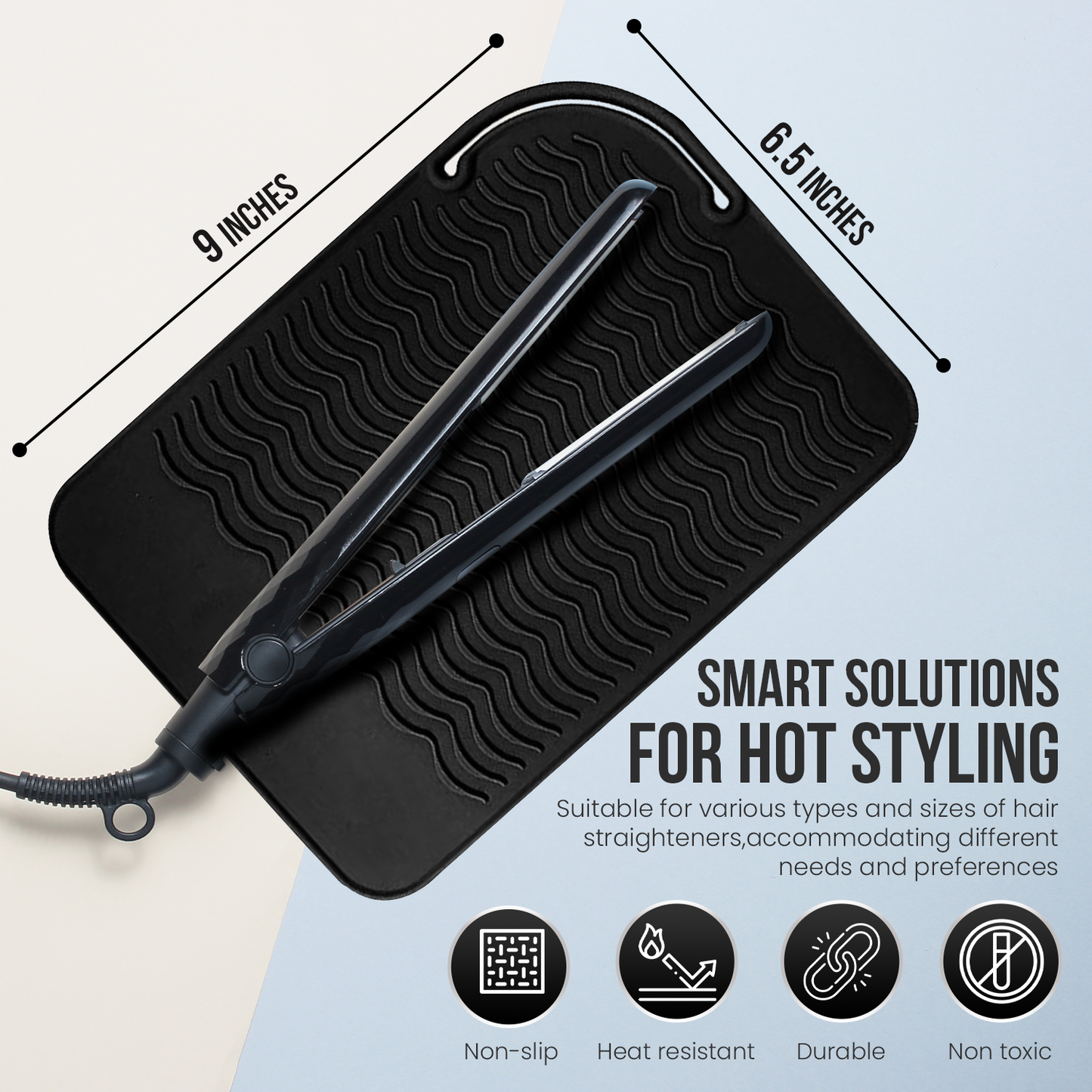 Glamza Silicone Hair Straightener Heat Protection Mat Wrap