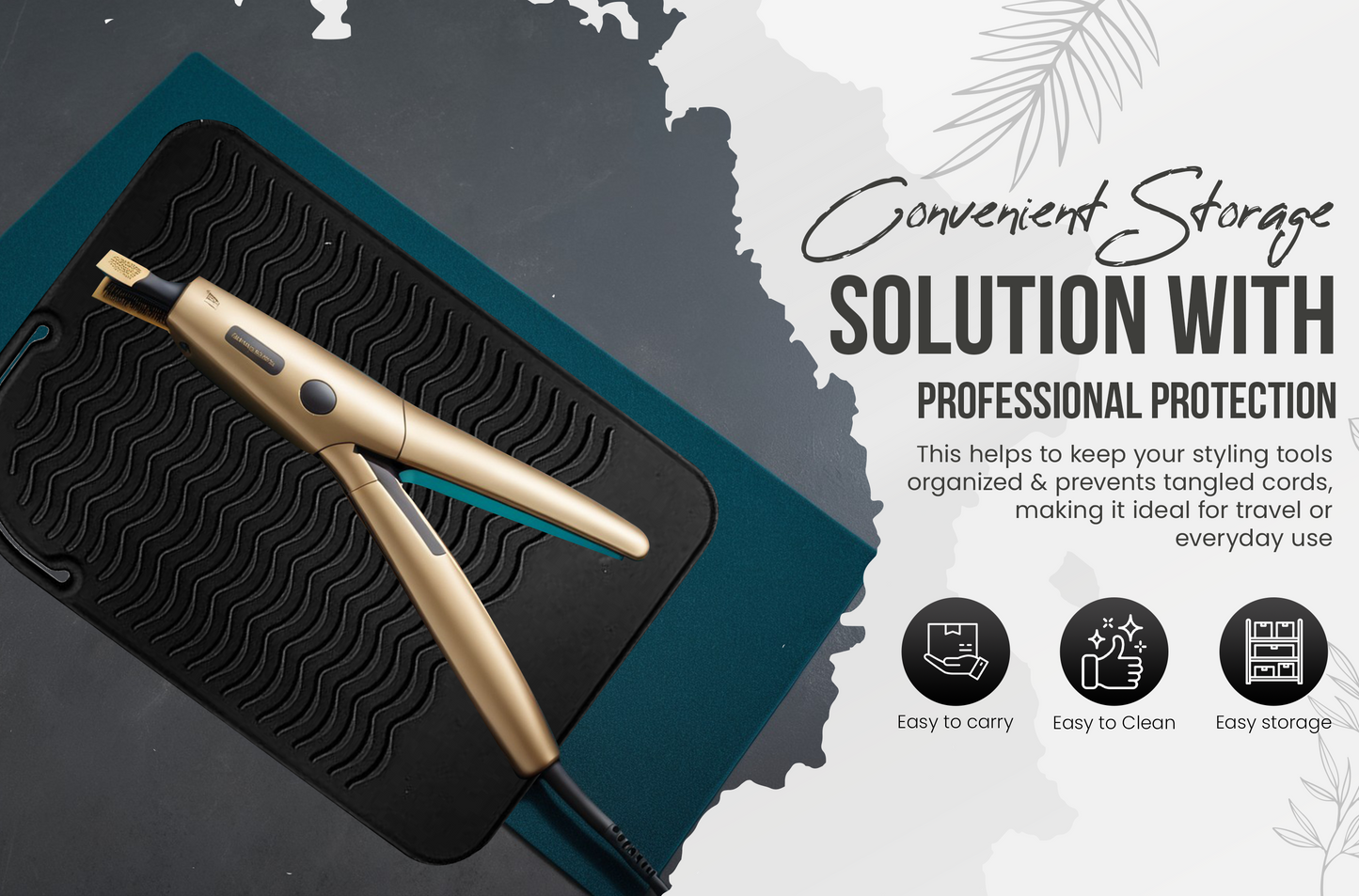 Glamza Silicone Hair Straightener Heat Protection Mat Wrap