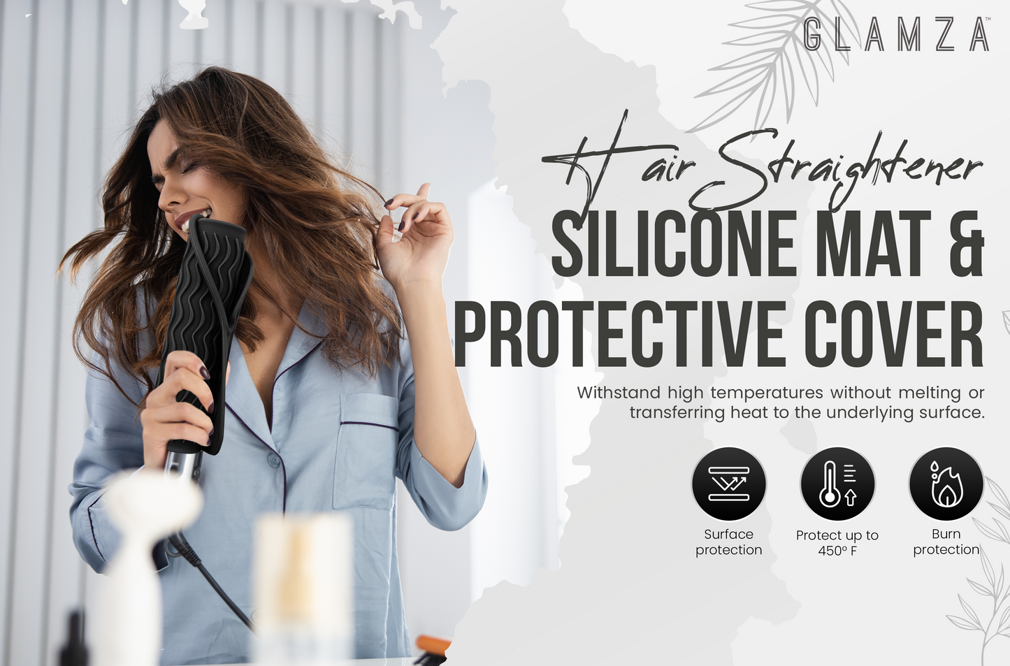 Glamza Silicone Hair Straightener Heat Protection Mat Wrap