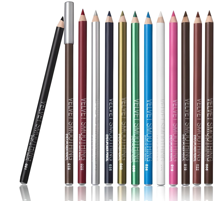 Glamza 12-Piece 2-in-1 Velvet Smoothing Lip Liner and Eyeliner Pencils - Delivery Available